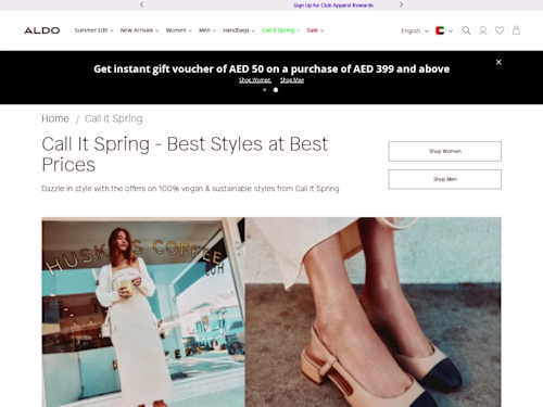 Crafted Compelling Copy for Aldo's Homepage and Landing Page