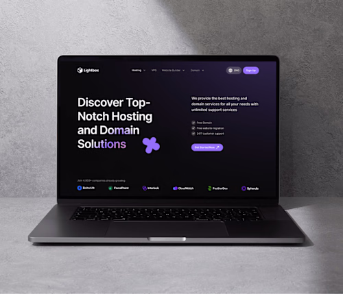 Lightbox Hosting Provider - UI/UX Website Design

