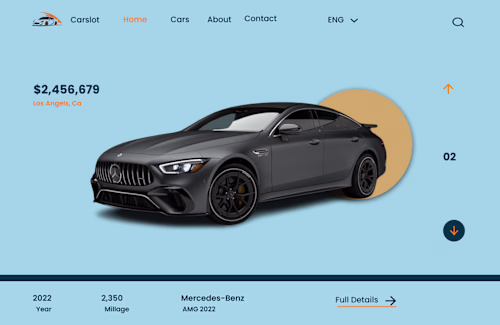 Landing Page for Carslot :: Behance