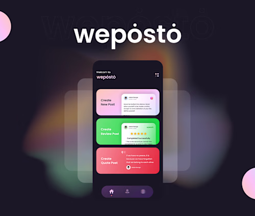 Weposto Post Maker Mobile App UI Design on Behance