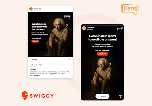 Swiggy Pyng Designs by Likhith Erram