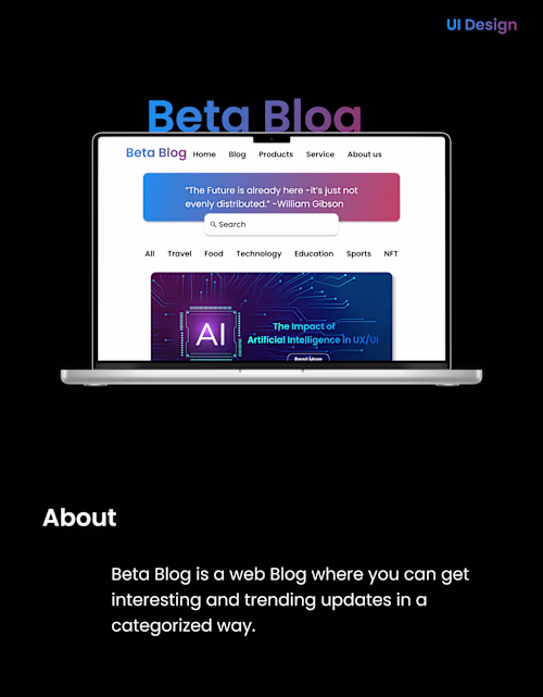 Beta Blog | UI Design | Behance