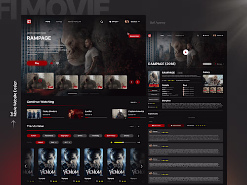 BaFi Movie Website Design