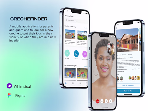A mobile app design for a creche finding app