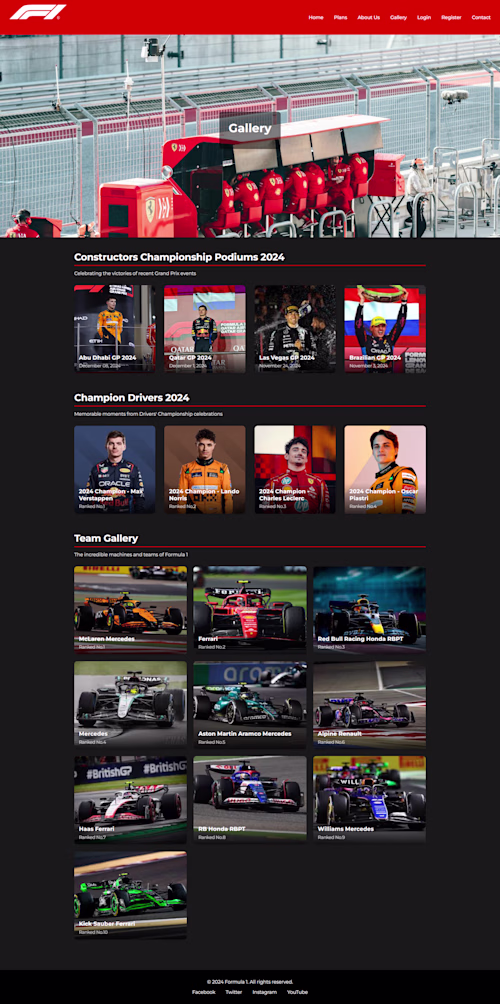 F1 Interactive Website Project