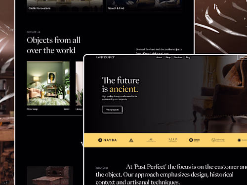 PastPerfect Furniture Landing Page Redesign