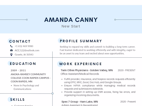 ATS ORIENTED RESUME