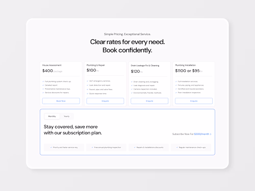 Haast Solution - Pricing Section UI UX Design