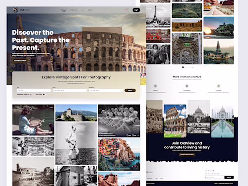 Transform Historical Photography with OldView UI/UX Design