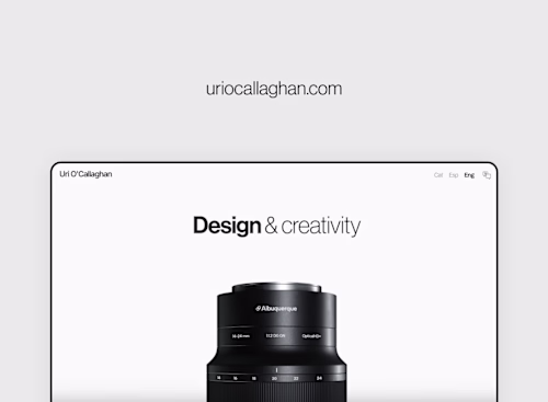 High-tech portfolio with animated renders