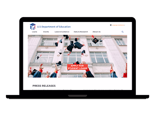 US Dept. of Education Website Re-design