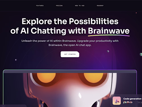AI-powered SaaS landing page