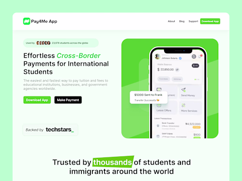 Landing Page redesign for Pay4me