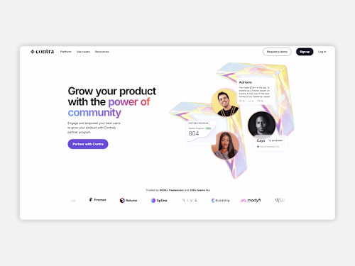 Contra - Partners Page Framer Build