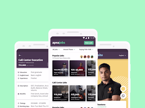 ApnaJobs App UI Design