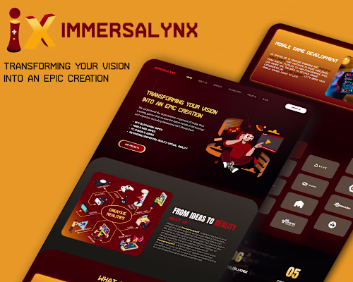 ImmersaLynx: Interactive Gaming Portfolio Website
