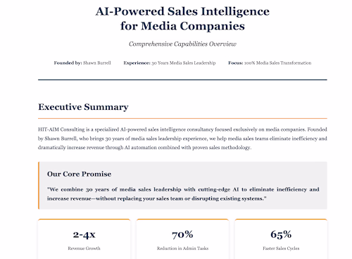 "From Power Point Deck to Interactive Landing Page" BEFORE: ...