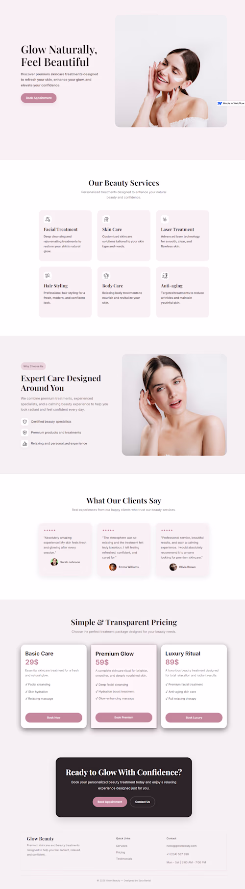 Beauty Skincare Landing Page