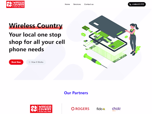 Business Website for Wireless Country | React
