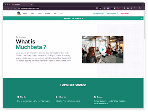 MuchBeta: Connecting writers with tailored beta readers