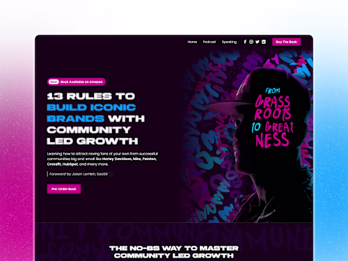 Webflow Design & Development - Personal Website for Book Author