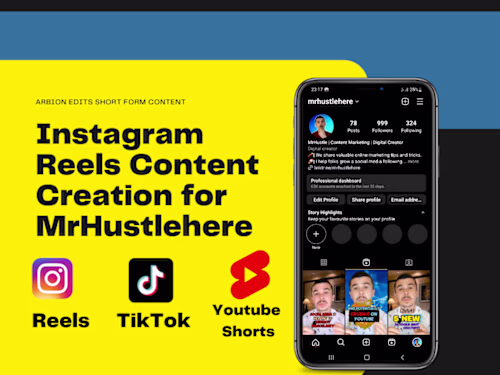 Instagram Reels Content Creation for MrHustlehere