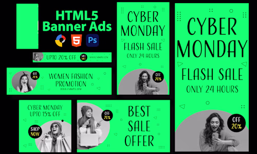 Design creative HTML5 banners for google display ads
