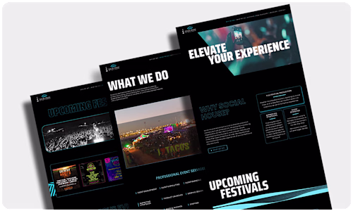 Social House Entertainment Website Re-Design 