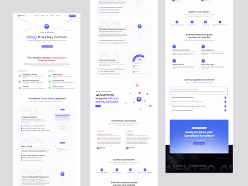 Nextro Landing Page Redesign