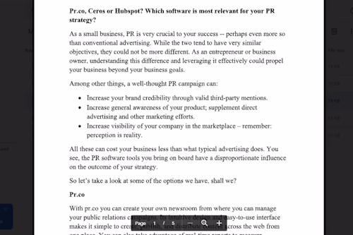 Comparing Pr.Co, Ceros, and Hubspot for PR Professionals