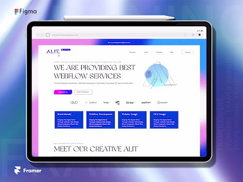 Framer website design - Alit Digital