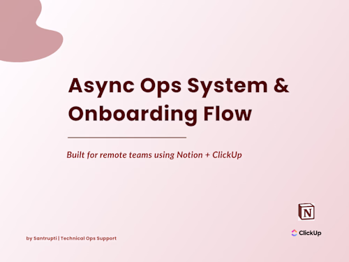 Async Ops System & Onboarding Flow