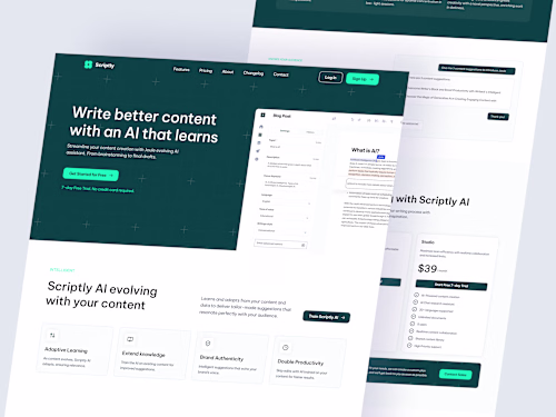 Scriptly - AI Assitant Landing Page