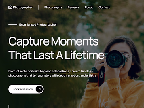 A photographer's website