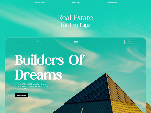 Real Estate landing page in framer