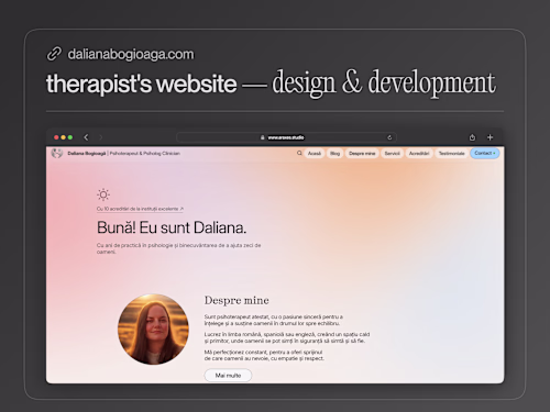 therapist's website — design & development