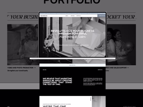 Showit Website design for marketing agency