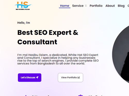 Portfolio website for clients
