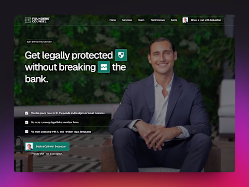 Website for Legal Start-Up: Founder's Counsel