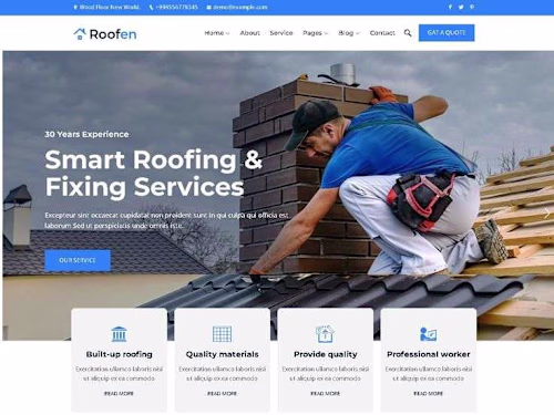 Roofing Company WordPress Website