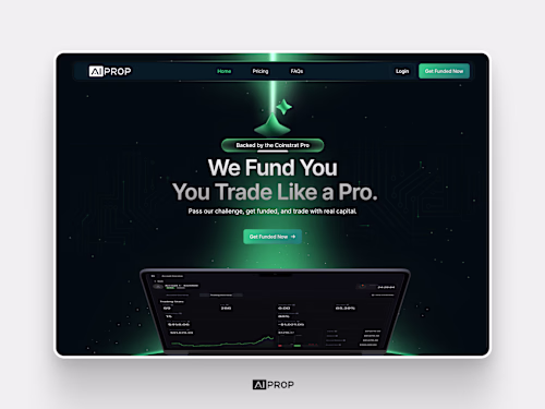 Website design for a prop firm