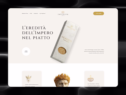 Landing Page Design for Artisanal Pasta Brand