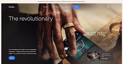 Oura Ring - Smart ring for fitness, stress, sleep, and health.