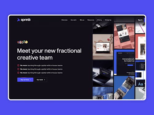 Sprintli Website Redesign on Framer