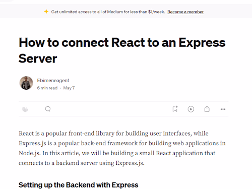 How to connect React to an Express Server