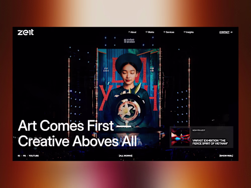Zeit Media - Art Comes First | Award-winning website