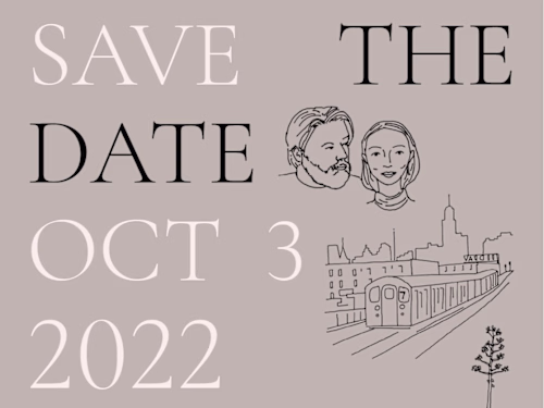 A&M Save the Date & Wedding Invitation Illustrations