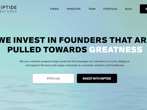Riptide Ventures UX Copywriting
