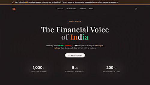 Reimagined LLA website as personalised