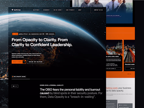 Cybersecurity Enterprise Website Revamp for Techmax Africa